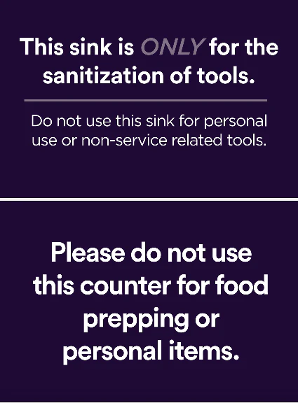 PRINT - Sanitation Sink (Tools) Card - ENGLISH