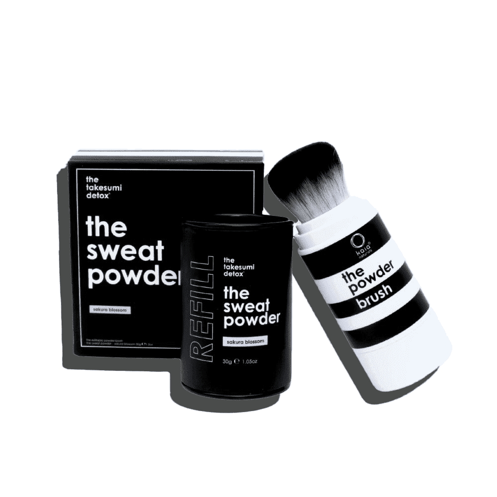 The Sweat Powder Brush and Refill Kit by Kaia Naturals